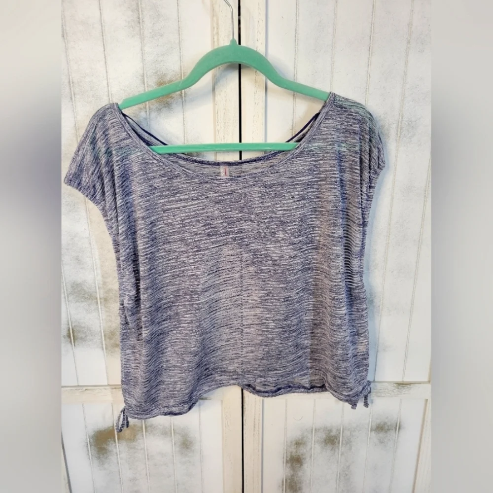 Nwot Free People Tied and True Open Back Top Blue - Picture 2 of 6
